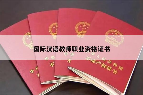 国际汉语教师职业资格证书